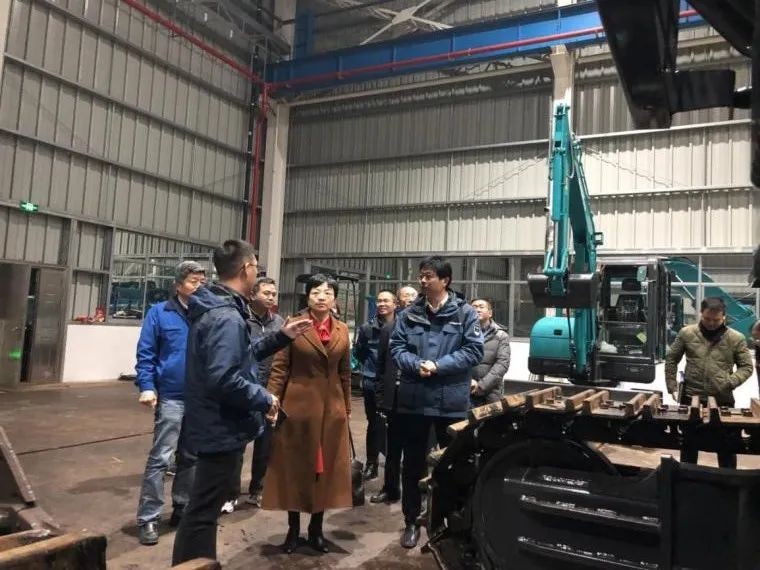 省工信厅副厅长彭涛一行调研山河智能