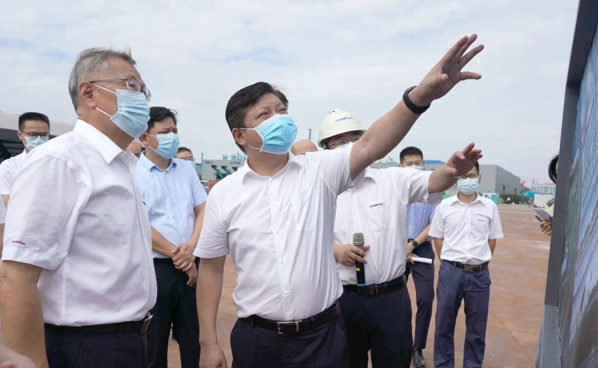 长沙县委书记付旭明调研山河智能